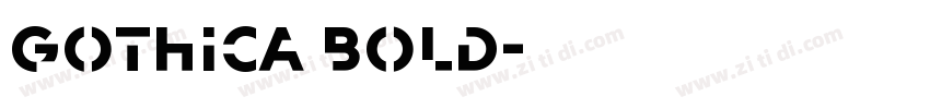 Gothica Bold字体转换